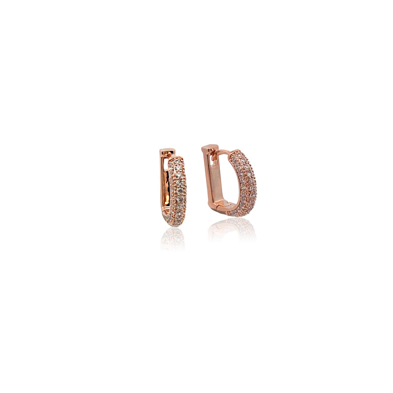 Cubic Zirconia Hoop Earrings