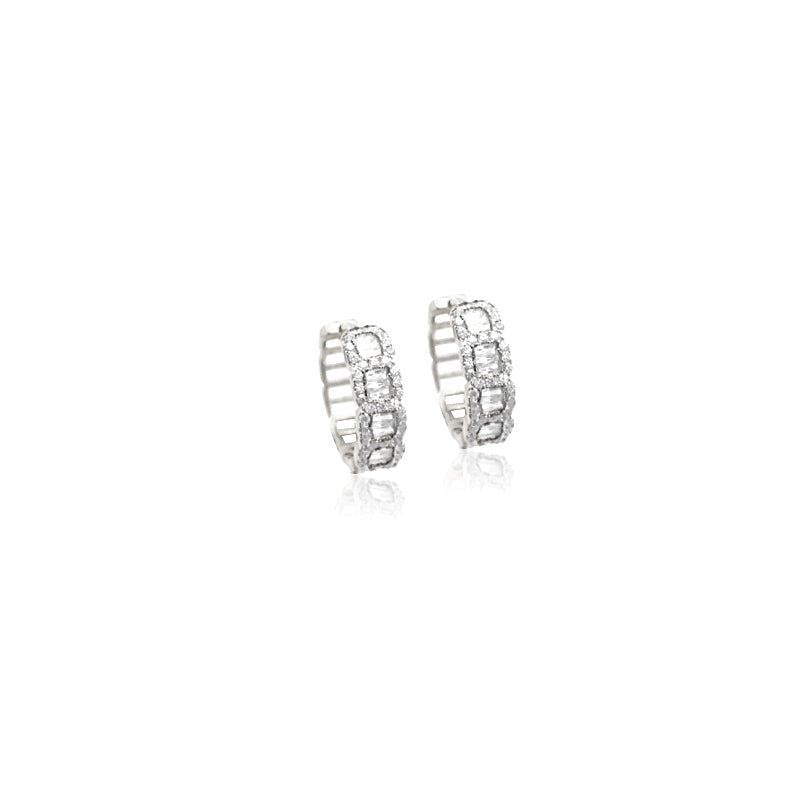 Cubic Zirconia Hoop Earrings