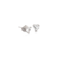 Heart 5mm Cubic Zirconia Stud Earring