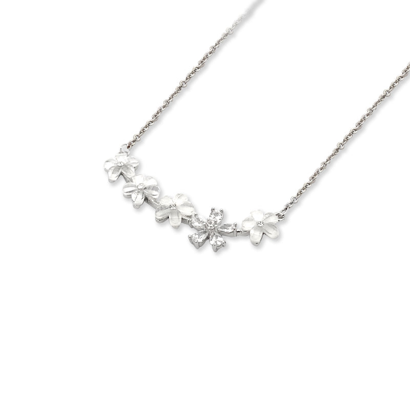 Flower Cubic Zirconia Necklace