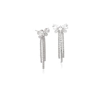 Ribbon Cubic Zirconia Earrings