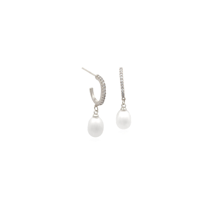 Freshwater Pearl Hoop Earrings