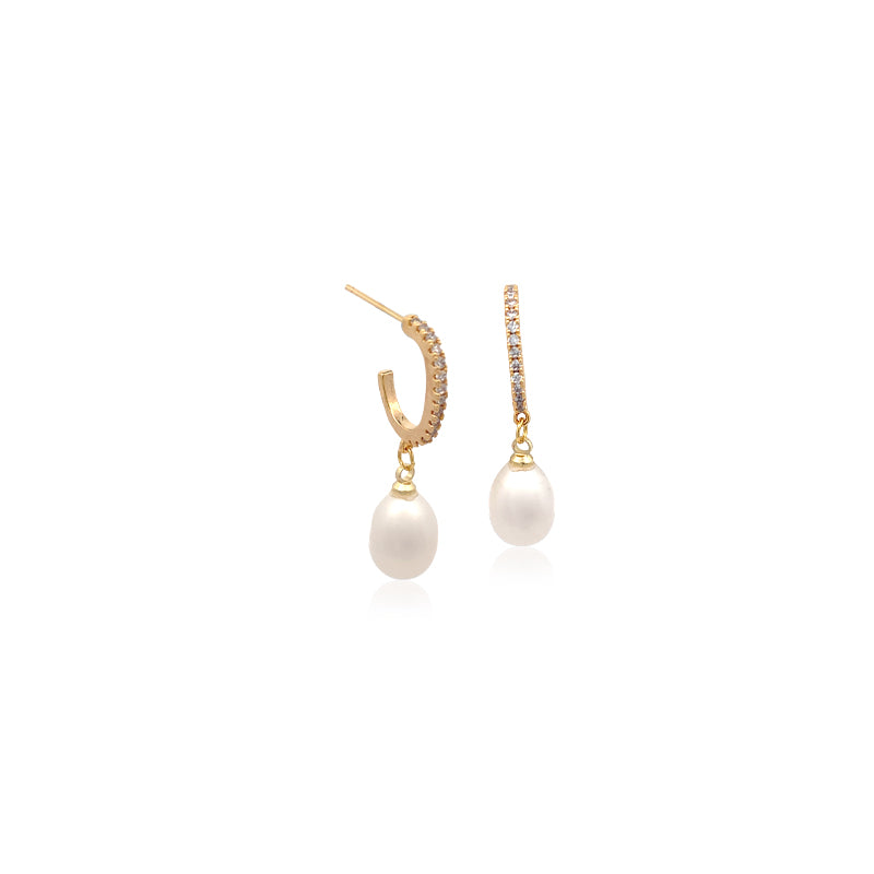 Freshwater Pearl Hoop Earrings