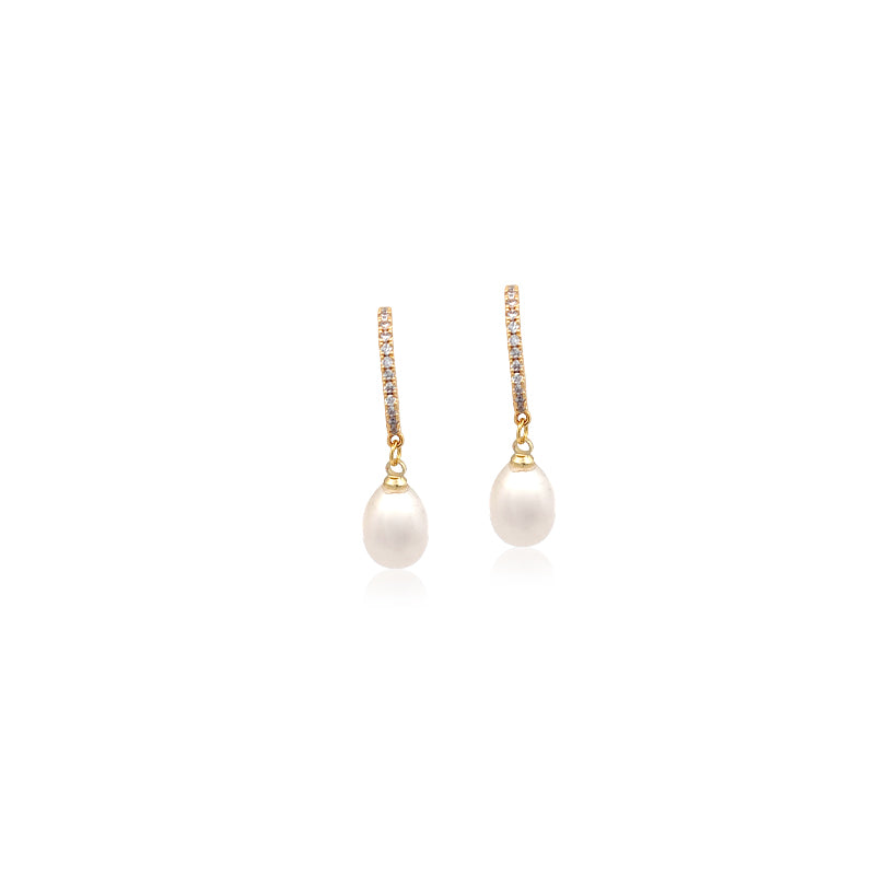 Freshwater Pearl Hoop Earrings