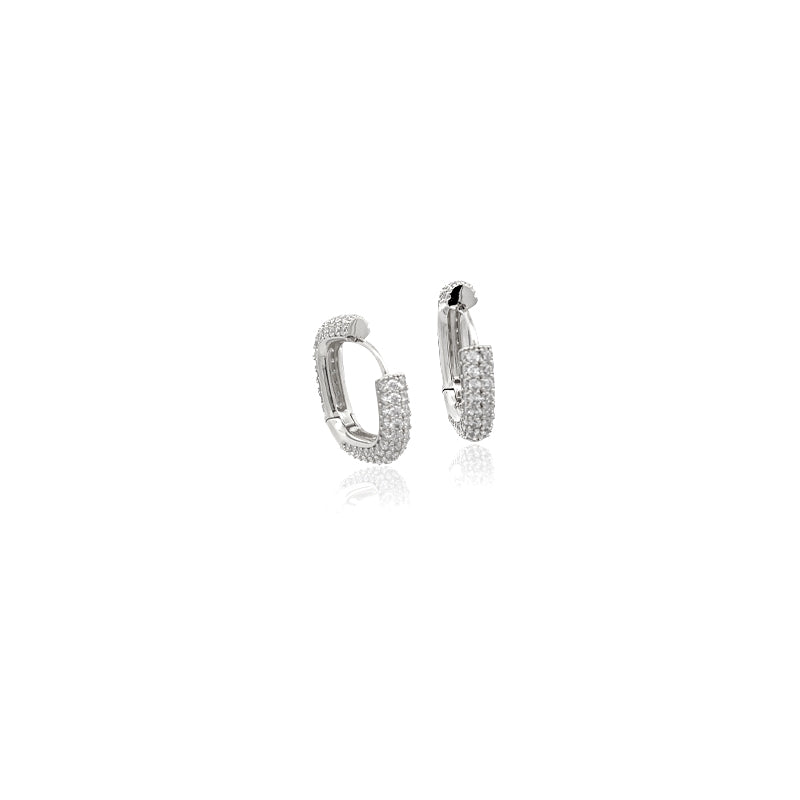 Cubic Zirconia Hoop Earrings