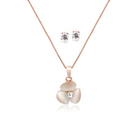 Flower Simulated Moonstone Set