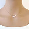 Simulated Moonstone Ribbon Necklace