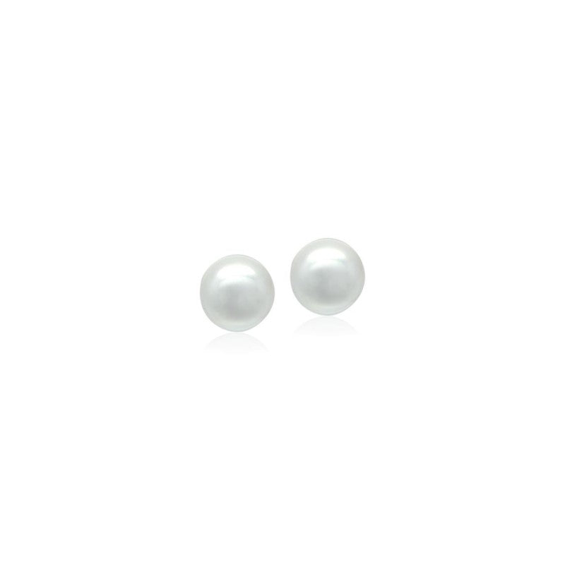 Simulated Pearl 6mm Button Earring.