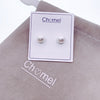 Simulated Pearl 8mm Button Earring.