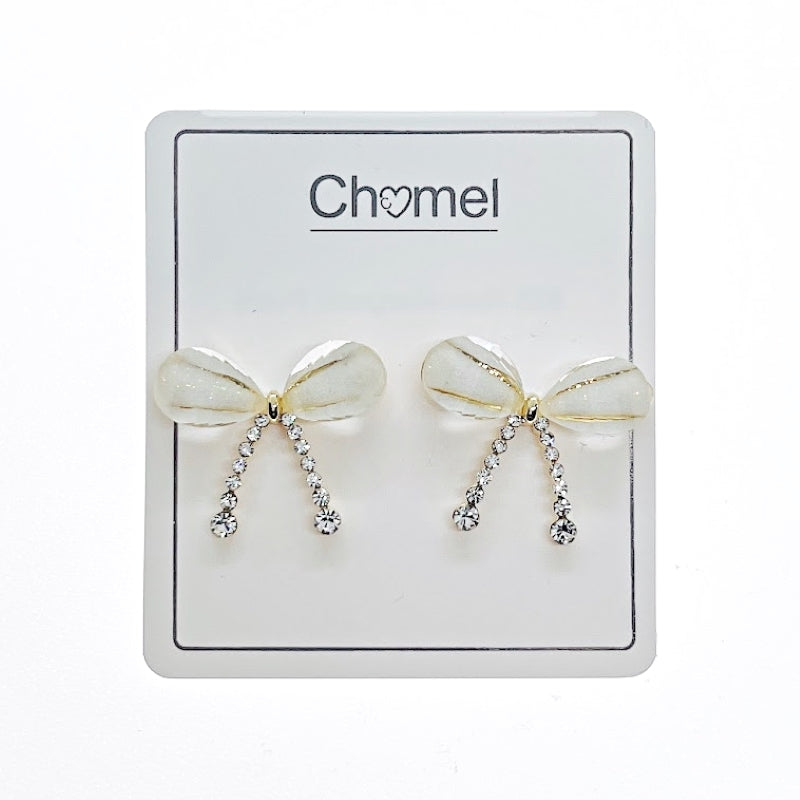 Gold hot sale ribbon earrings