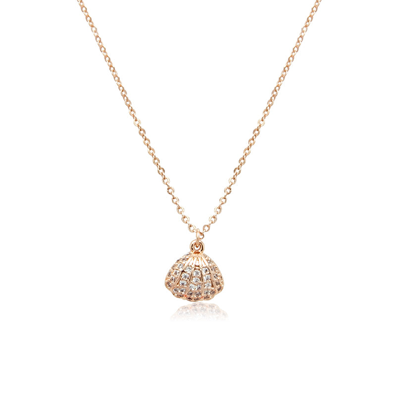 Shell Cubic Zirconia Necklace - CHOMEL