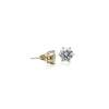 6mm Cubic Zirconia Solitaire Earring.