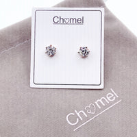 5mm Cubic Zirconia Solitaire Earring.