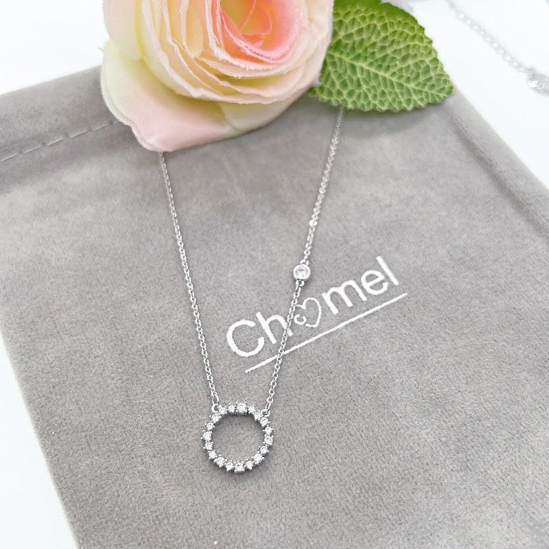 Round Cubic Zirconia Necklace - CHOMEL