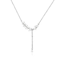 Leaf Cubic Zirconia Necklace - CHOMEL