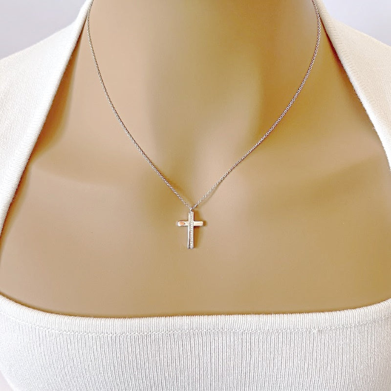 Gold and silver hot sale cross necklace womens