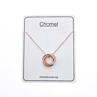 Interlocking  Cubic Zirconia Necklace - CHOMEL