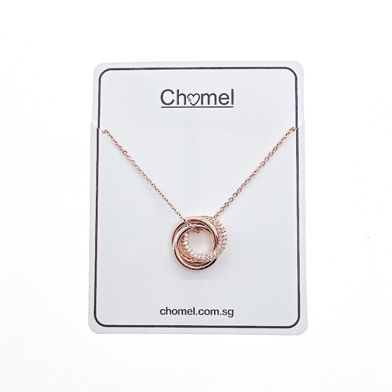 Interlocking  Cubic Zirconia Necklace - CHOMEL