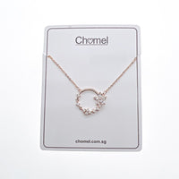 Flower Cubic Zirconia Necklace - CHOMEL