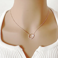 Flower Cubic Zirconia Necklace - CHOMEL