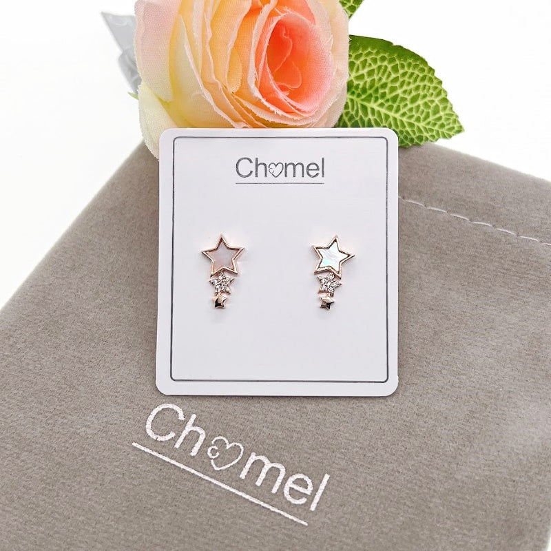 Star Mother of Pearl Earrings - CHOMEL