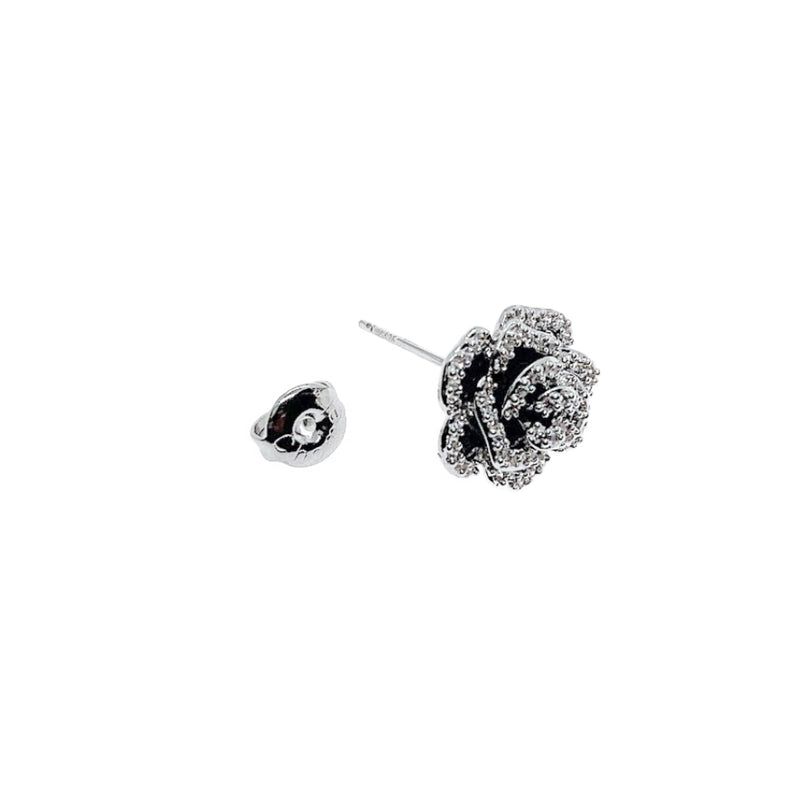 Flower Cubic Zirconia Earrings.