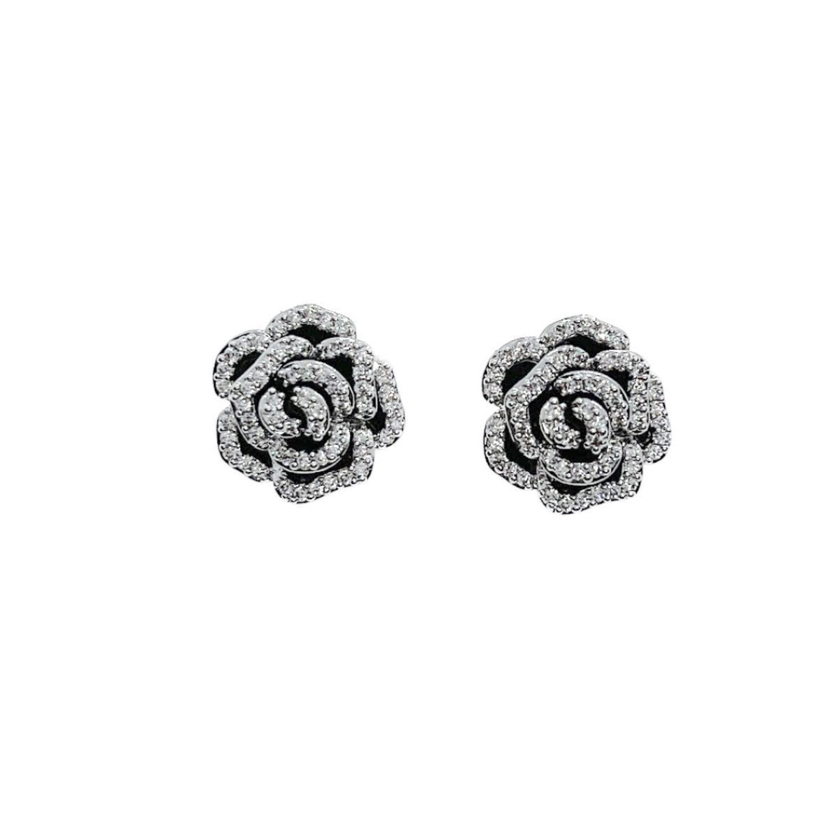 Flower Cubic Zirconia Earrings.