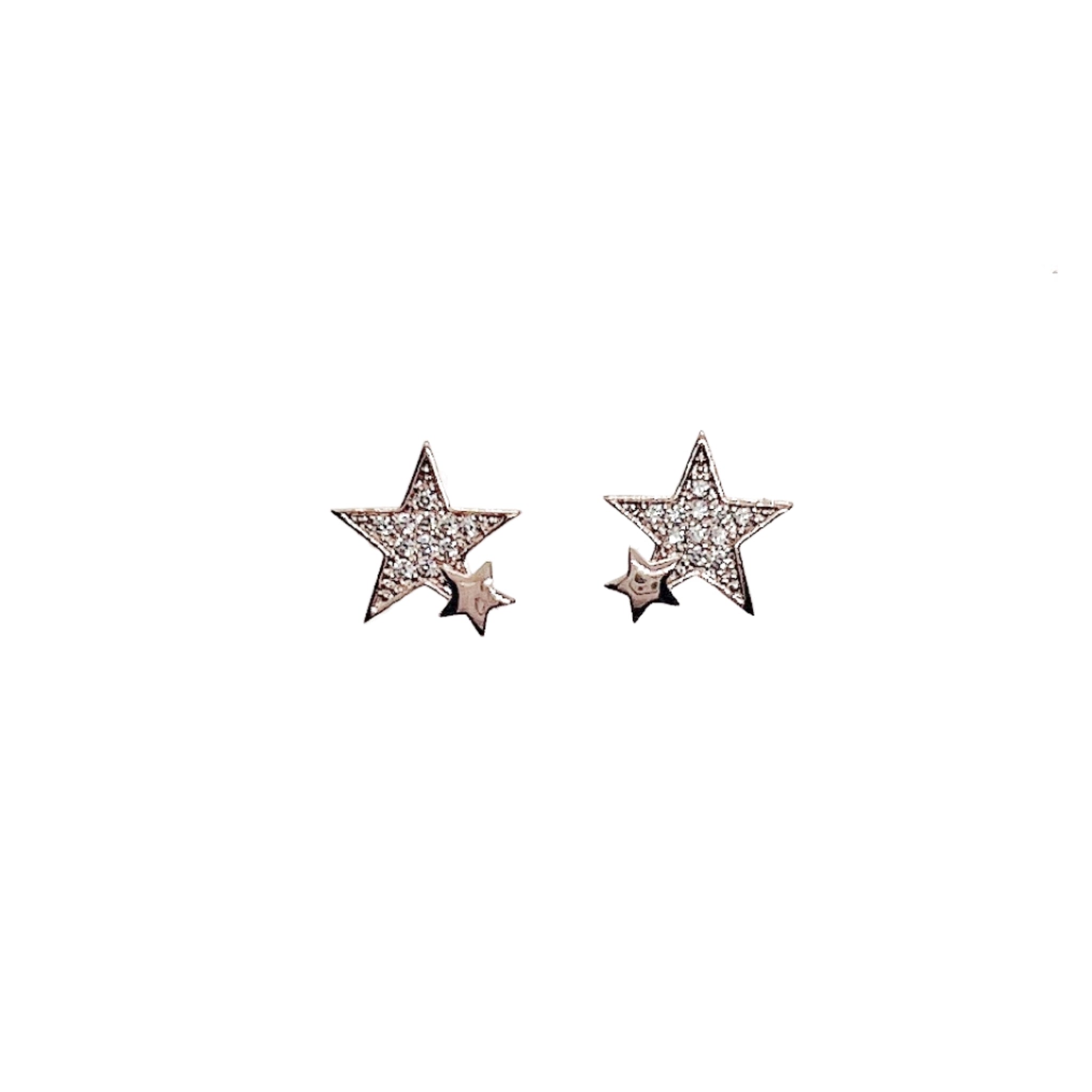 White gold clearance star stud earrings