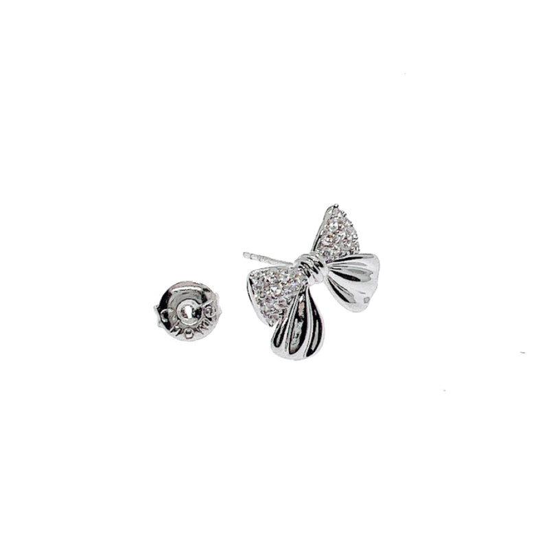 Ribbon Cubic Zirconia Earrings.