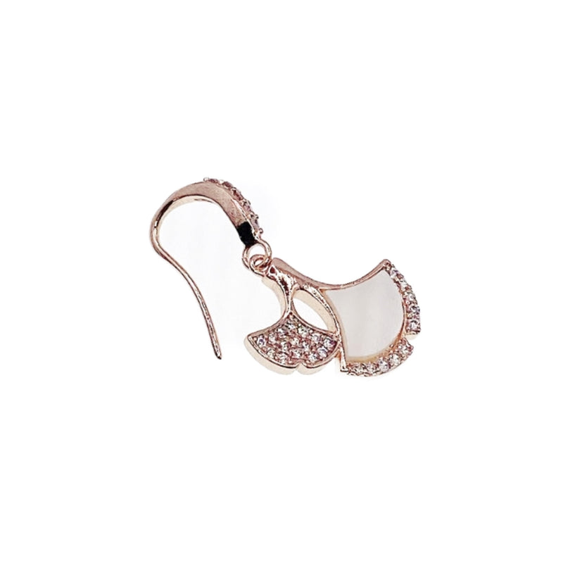 Mother of Pearl Ginko Leaf Earrings.