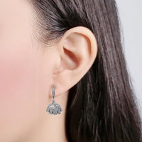 Shell Cubic Zirconia Earrings.