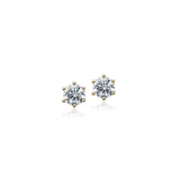 4mm Cubic Zirconia Solitaire Earrings.