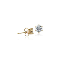 5mm Cubic Zirconia Solitaire Earring.