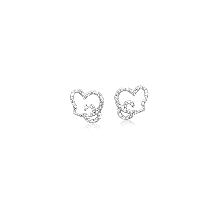 Heart Cubic Zirconia Earrings.